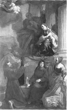 Sacra Famiglia con San Carlo, San Francesco d