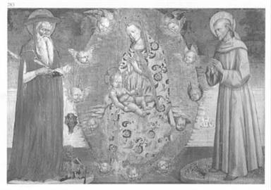 Madonna con Bambino in gloria, San Girolamo, San Francesco d