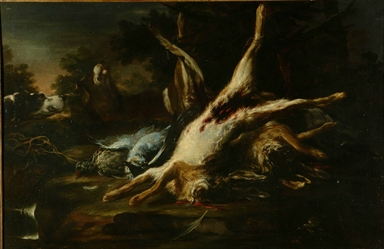 natura morta con cacciagione