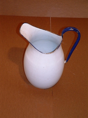 Brocca piccola blu e bianca