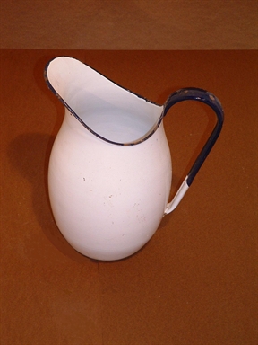 Brocca piccola blu e bianca