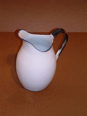 Brocca piccola blu e bianca