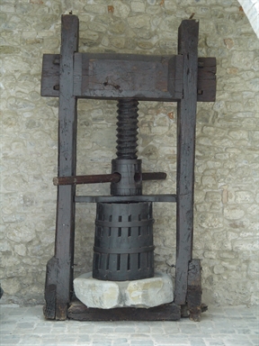 torchio (per l´olio) con banco pressore