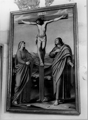 Cristo crocifisso con la Madonna e San Giovanni Evangelista