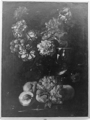 natura morta di frutta con garofani