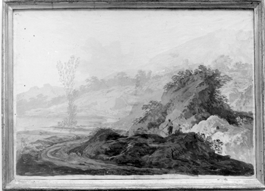 paesaggio roccioso con viandanti