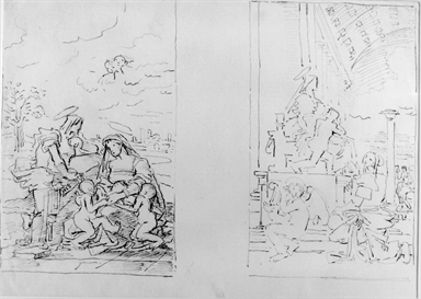 Madonna con Bambino con San Giuseppe e San Giovannino/ Madonna in trono con una Santa e un angelo musicante