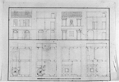 piante sezioni e prospetti di edificio