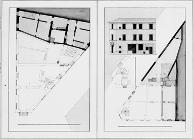 pianta e prospetto di edificio