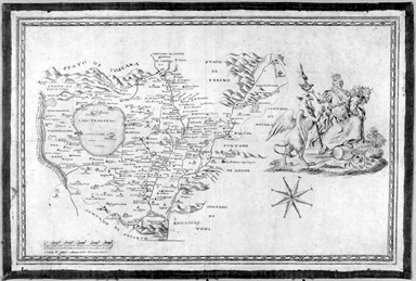 carta geografica del Marchesato di Castiglione del Lago