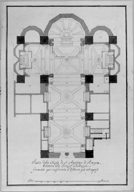 pianta della chiesa di Sant'Agostino di Perugia