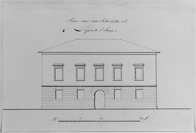 prospetto di un edificio nel lazzaretto San Jacopo di Livorno