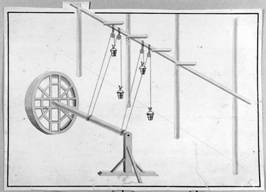 studio di macchina con carrucole