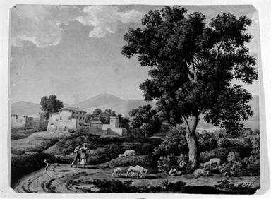 scena campestre con figure