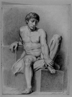 figura maschile seduta