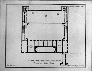 pianta del secondo piano di villa Imperiale a Pesaro