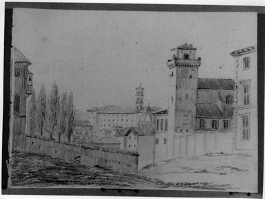 veduta di paese turrito