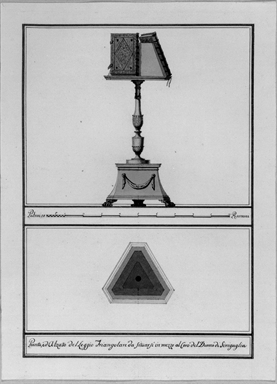 pianta ed alzato di leggio