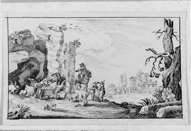 scena campestre con figure