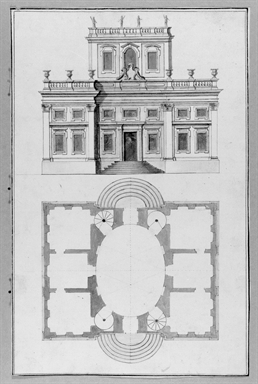 pianta e alzato di edificio