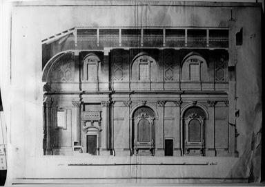 sezione longitudinale di chiesa