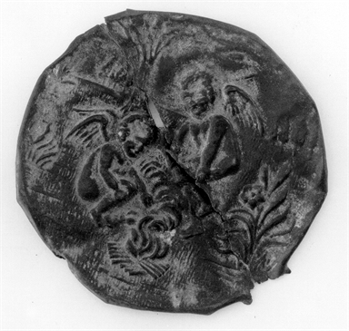 due putti che accendono un fuoco