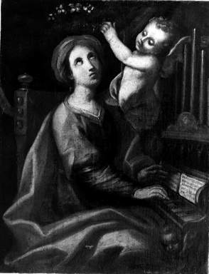 Santa Cecilia incoronata da un angelo