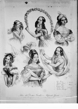 studi di fanciulle variamente atteggiate