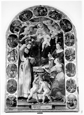 Madonna del Rosario con San Domenico, Santa Caterina d`Alessandria, Santa Maria Maddalena e misteri del rosario