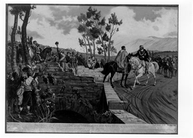 incontro di Giuseppe Garibaldi con Vittorio Emanuele a Cajanello