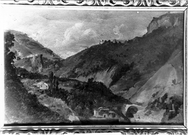 La valle del Castellano col ponte del Tasso