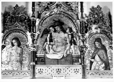 Cristo in pietà tra San Sebastiano e San Rocco