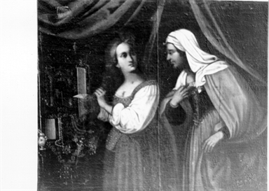 Santa Marta rimprovera Santa Maria Maddalena per la sua vanità