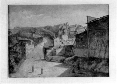 Veduta di Ancona dal lato sinistro all'esterno di Porta Calamo
