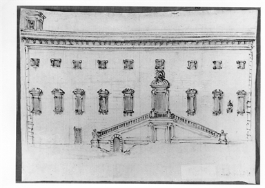 prospetto della facciata di Palazzo degli Anziani