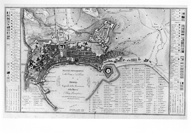 pianta topografica della città e del porto di Ancona