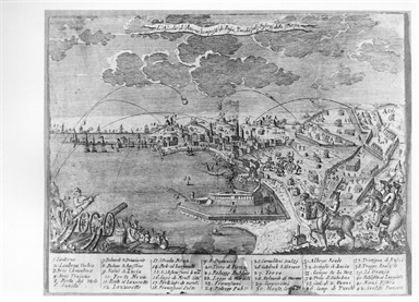 veduta di Ancona durante l'assedio del 1799