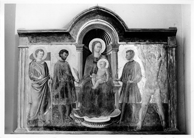 Madonna con Bambino in trono tra santi