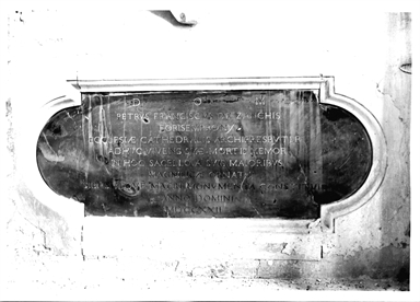 epigrafe funeraria di Pietro Francesco Zanchi