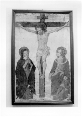 crocifissione di Cristo con la Madonna e San Giovanni Evangelista
