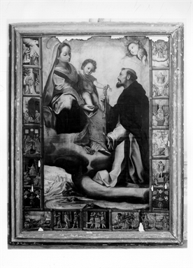 Madonna del Rosario con San Domenico e misteri del rosario