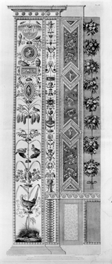 pilastro con decorazioni a grottesche e figure mitologiche