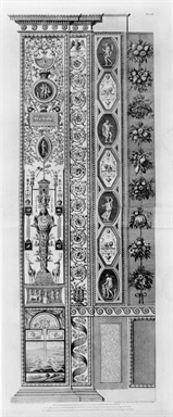 pilastro con decorazioni a grottesche e figure mitologiche