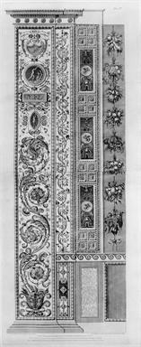 pilastro con decorazioni a grottesche e figure mitologiche