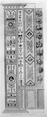 pilastro con decorazioni a grottesche e figure mitologiche