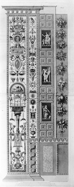 pilastro con decorazioni a grottesche e figure mitologiche