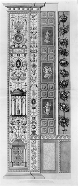 pilastro con decorazioni a grottesche e figure mitologiche