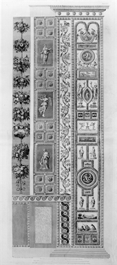 pilastro con decorazioni a grottesche e figure mitologiche