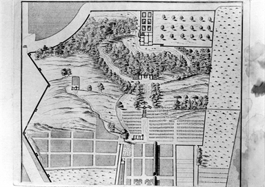 planimetria dei giardini Corsini