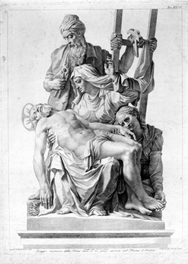 Pietà con San Giuseppe e Santa Maria Maddalena (?)